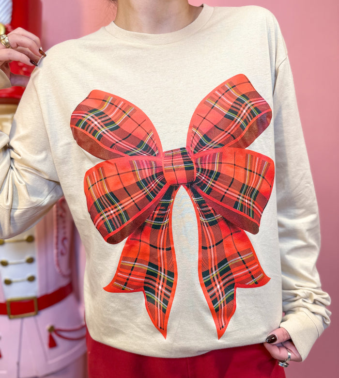 Plaid Bow Graphic Tee