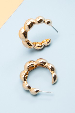 Twist Bubble Hoop Earring