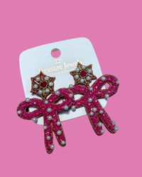 Seed Bead Christmas Earrings