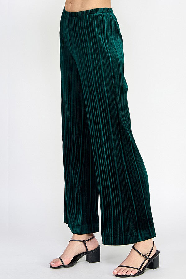 Pleated Velvet Pants