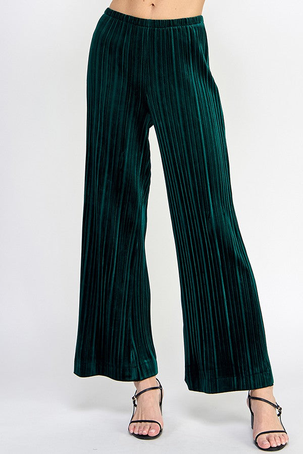 Pleated Velvet Pants