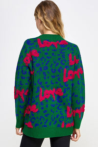 Love & Animal Jacquard Cardigan