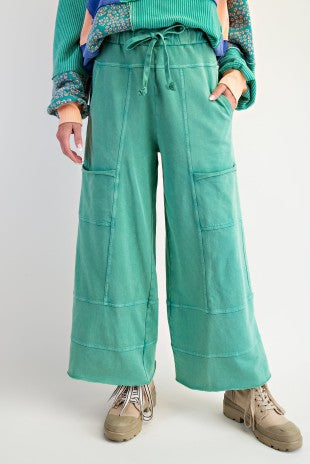 Evergreen Washed Knit Pants