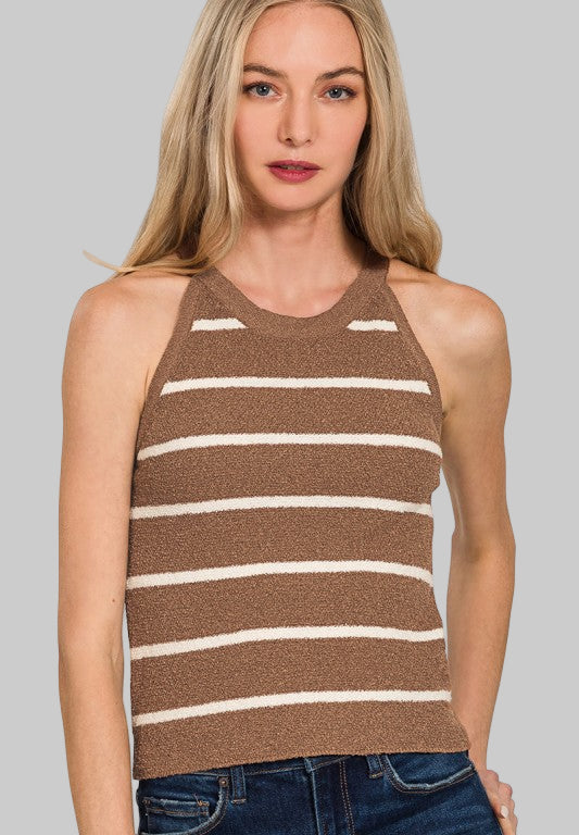 Stripe Sweater Tank Top