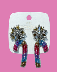 Seed Bead Christmas Earrings