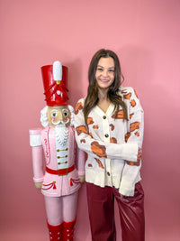 Cream Button Down Cardigan Sweater