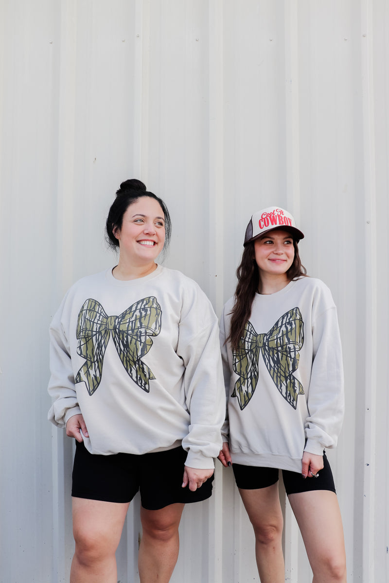 Camo Bow Sweatshirt