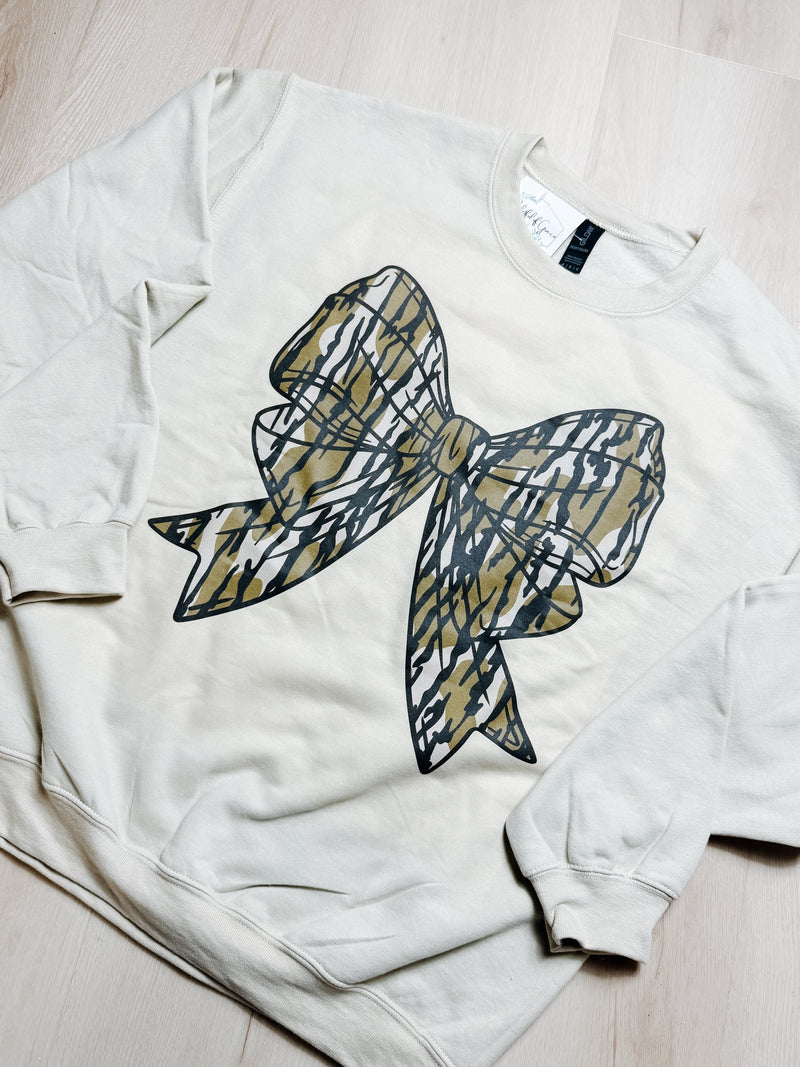 Camo Bow Sweatshirt
