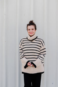 Tan Dunn Striped Sweater