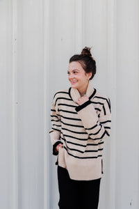 Tan Dunn Striped Sweater