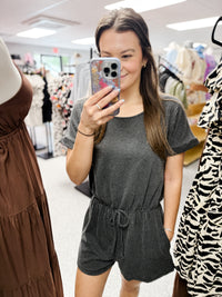 Solid Urban Ribbed Romper