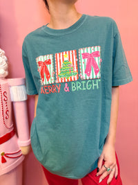Merry & Bright Bow Graphic Tee