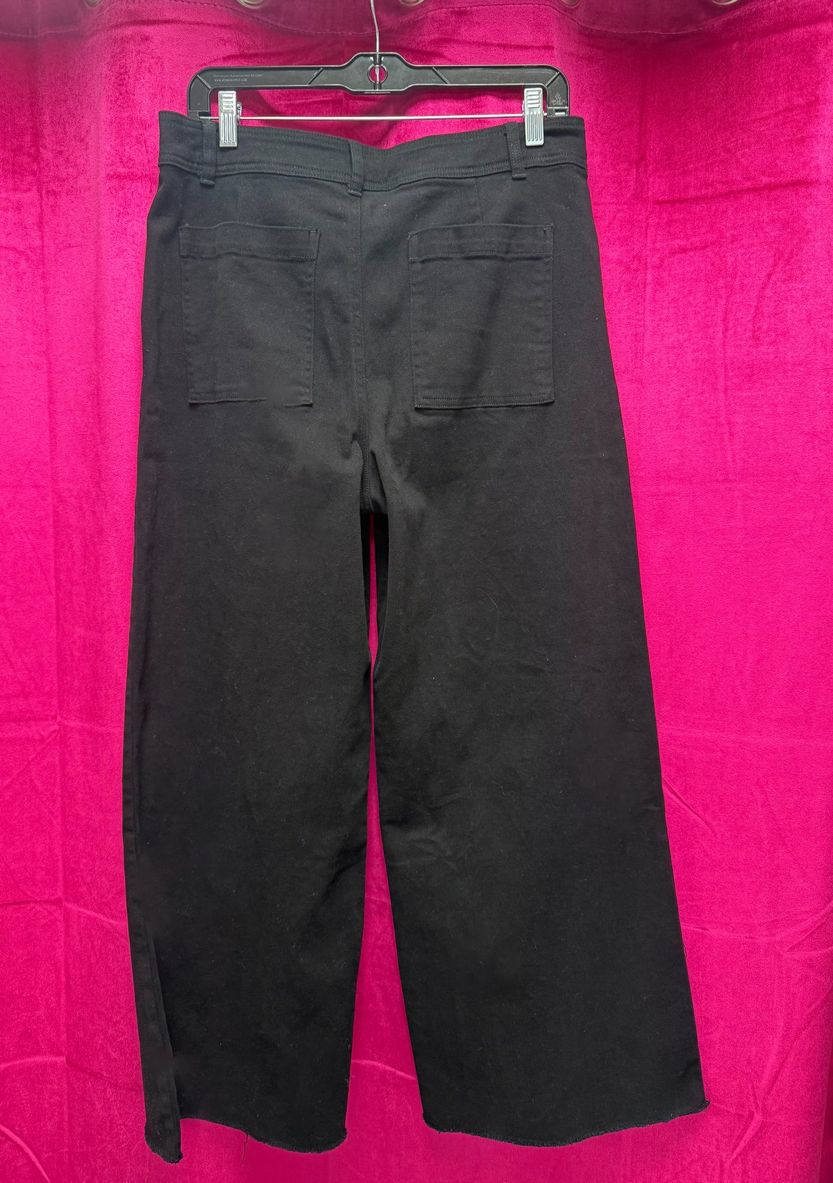 Black Heavy Cotton Wide Pant