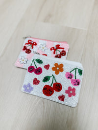 Beaded Cherry Pouch