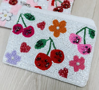 Beaded Cherry Pouch