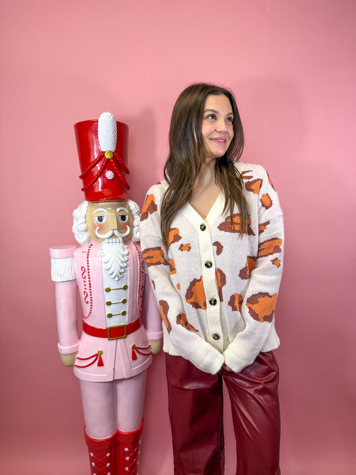 Cream Button Down Cardigan Sweater