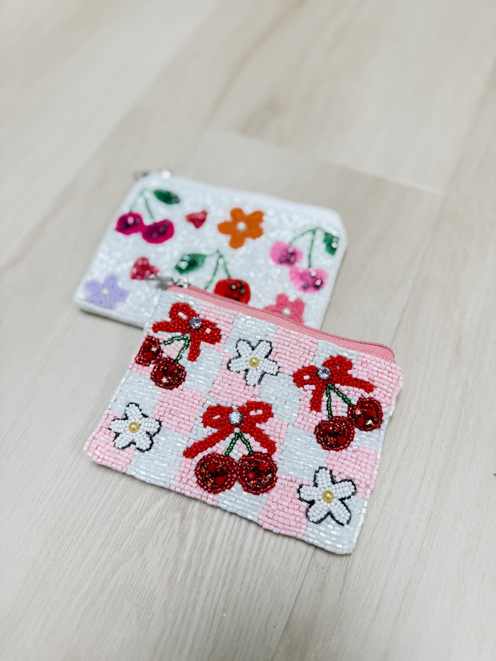 Beaded Cherry Pouch