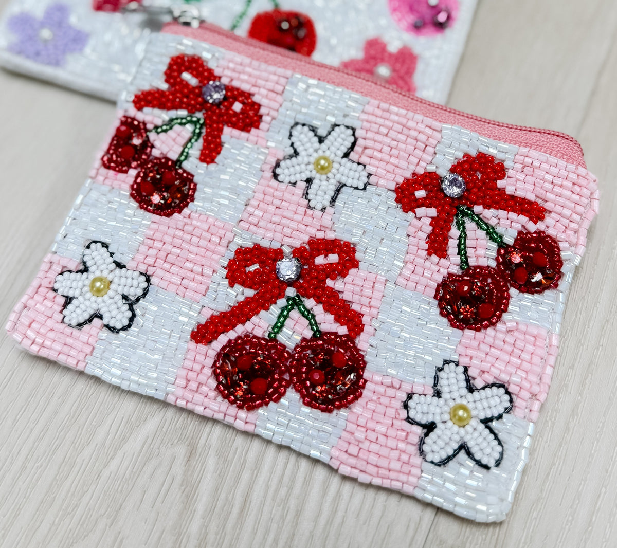 Beaded Cherry Pouch