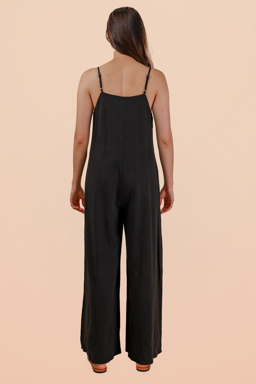 Effortless Black Woven Jumpsuit