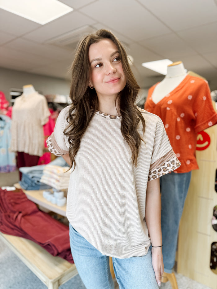 Hints Of Leopard Print Top