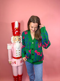 Love & Animal Jacquard Cardigan