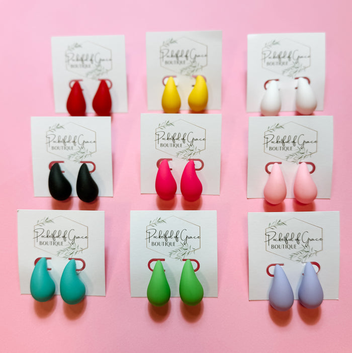 Teardrop Stud Earrings