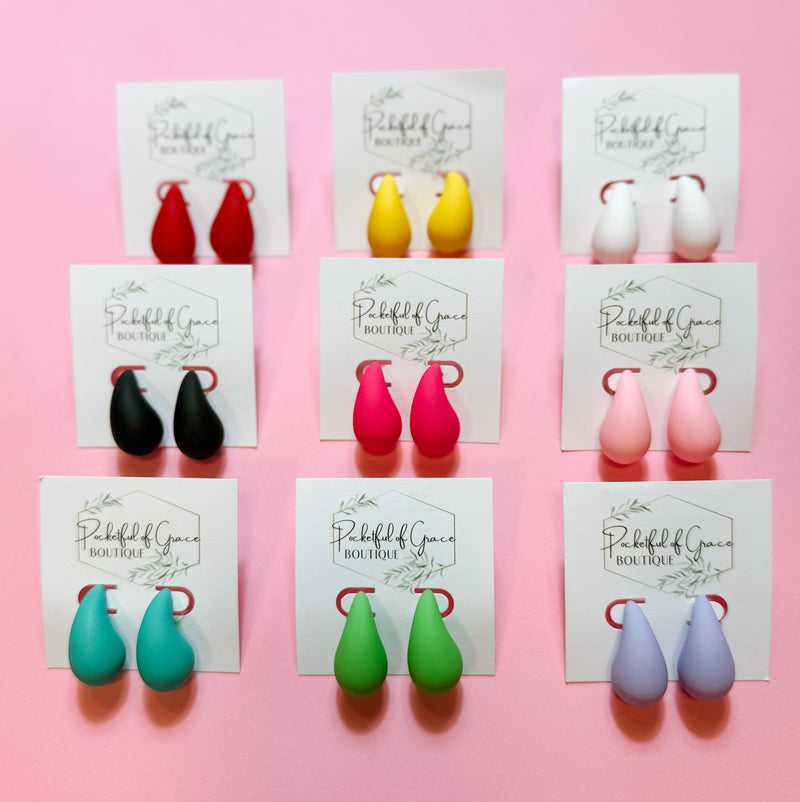 Teardrop Stud Earrings