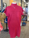 Mock Neck Short Sleeve Sweater Dress