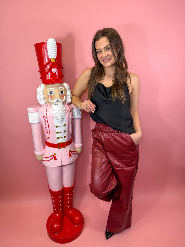 Leather Pants With Elastic Waistband