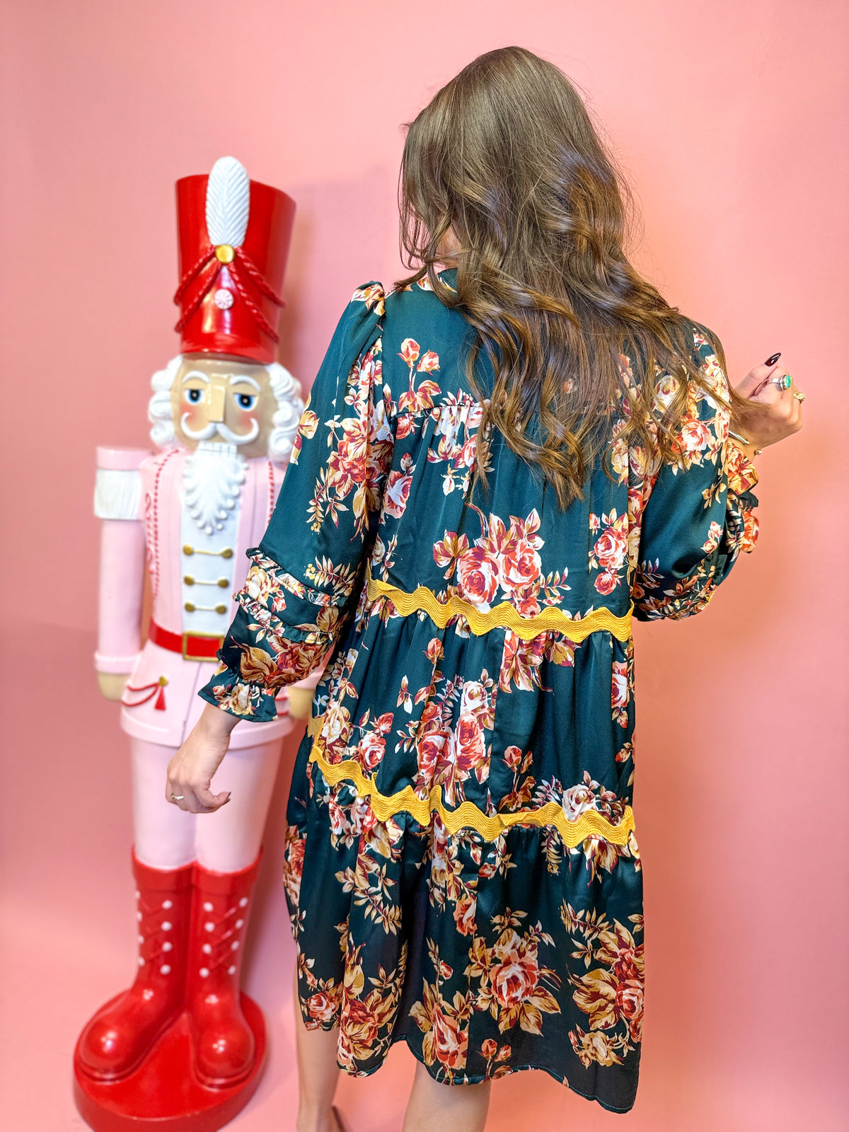 Floral Printed Mini Dress with Belt