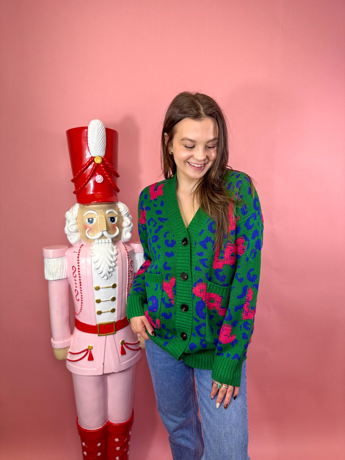 Love & Animal Jacquard Cardigan