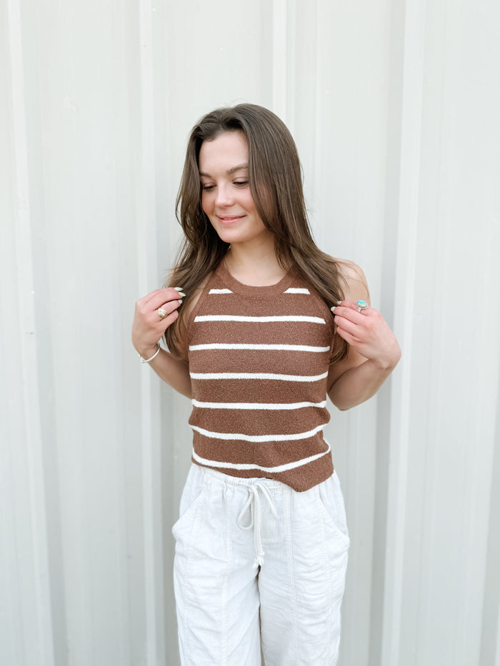 Stripe Sweater Tank Top