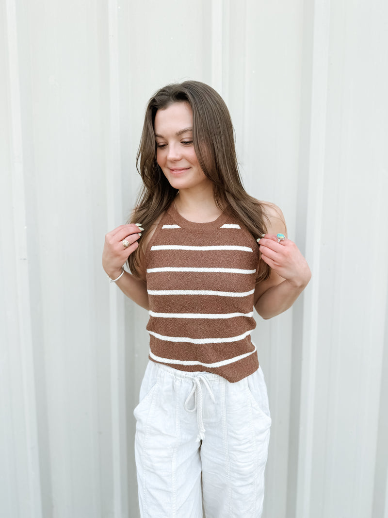 Stripe Sweater Tank Top