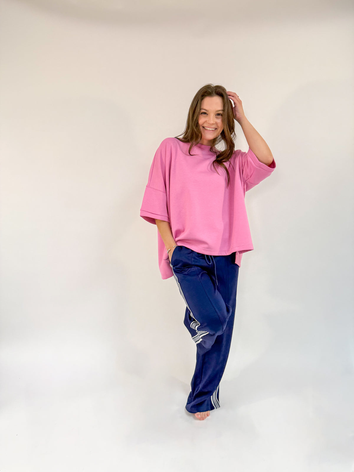 Stripe Wide Leg Sweatpants