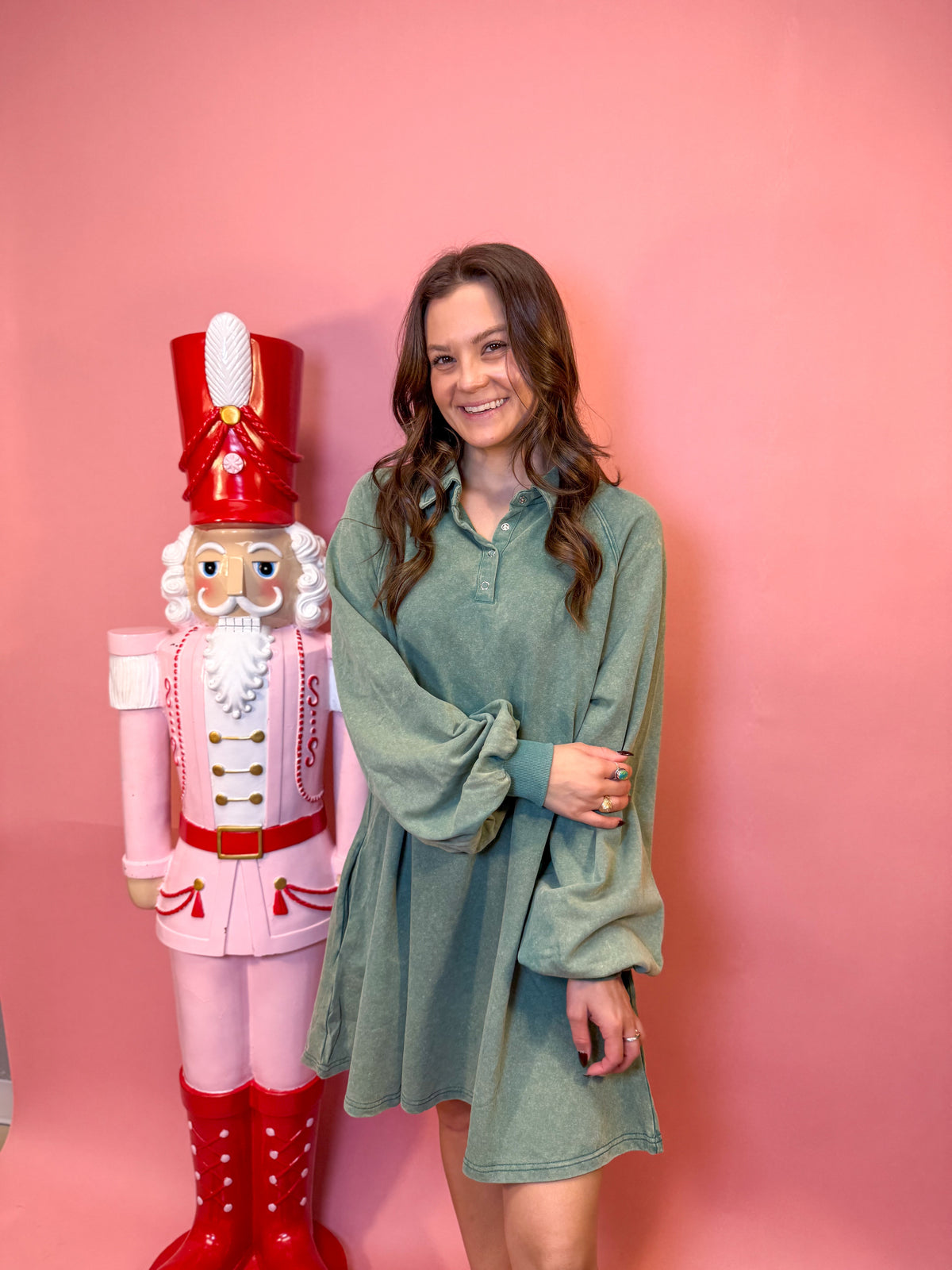 Pullover Mini Dress W/ Side Pockets