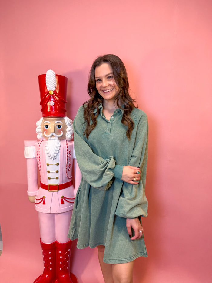 Pullover Mini Dress W/ Side Pockets