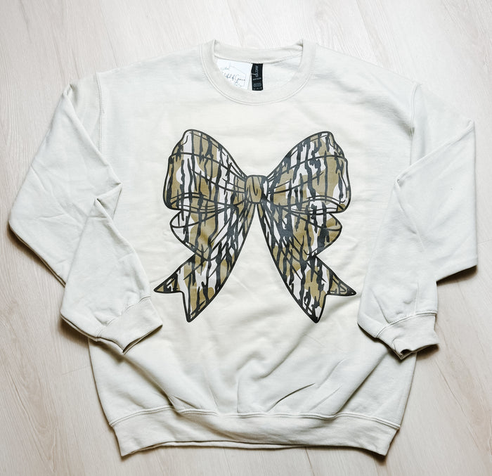 Camo Bow Sweatshirt