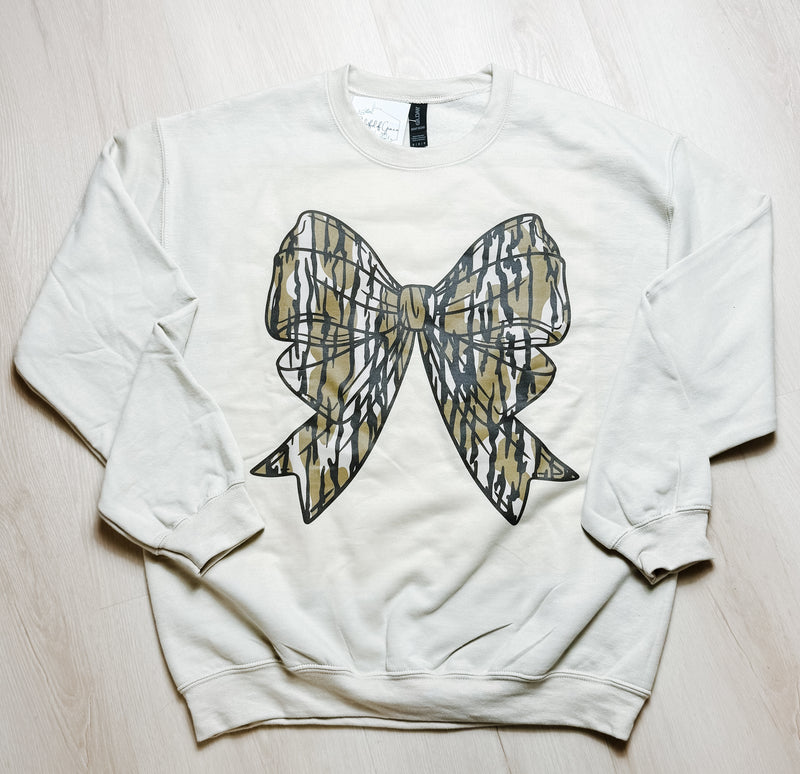 Camo Bow Sweatshirt