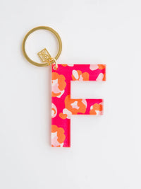 Floral Letter Keychain