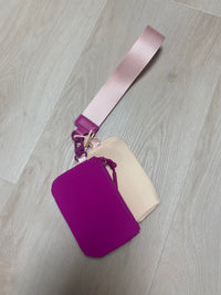 Dual Pouch Wristlet Keychain Wallet