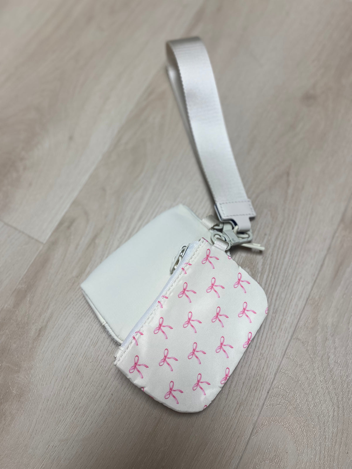 Dual Pouch Wristlet Keychain Wallet