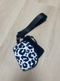 Dual Pouch Wristlet Keychain Wallet