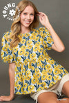 Floral Peplum Top