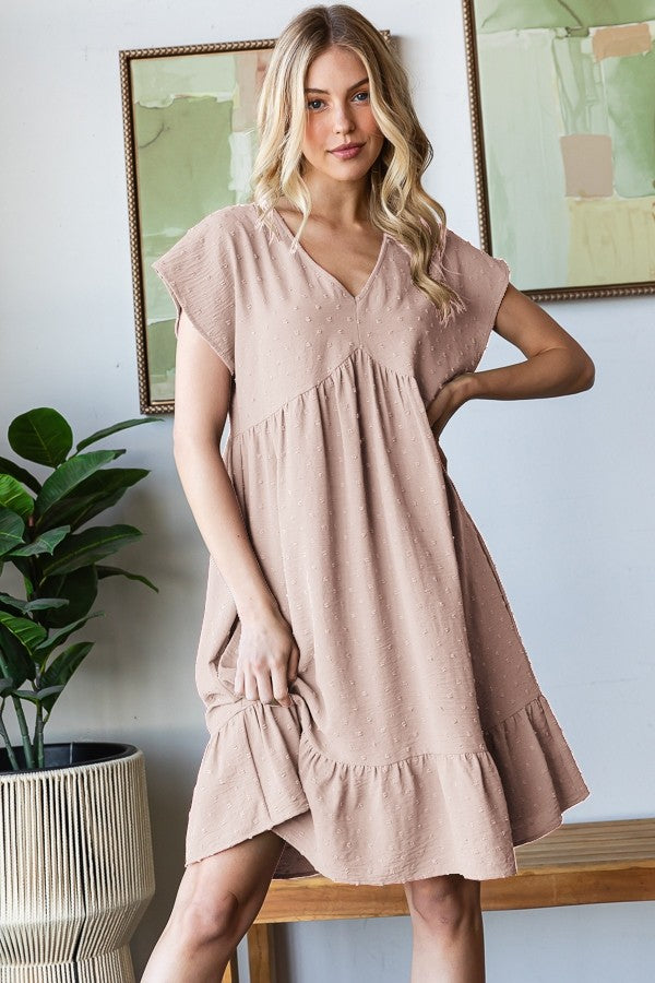 Solid Mini Babydoll Dress