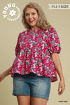 Floral Peplum Top