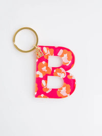 Floral Letter Keychain