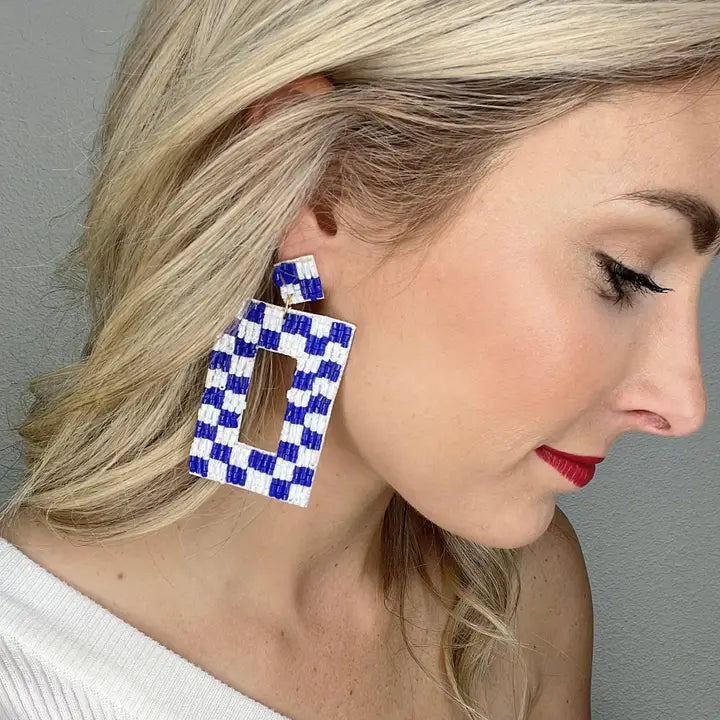 Checkered Earrings