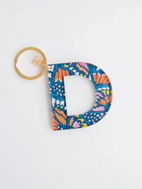 Floral Letter Keychain