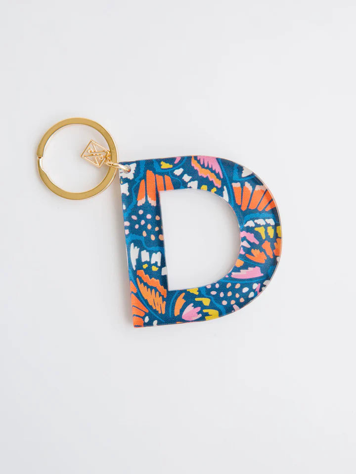 Floral Letter Keychain