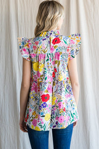 Floral Print Peplum Top